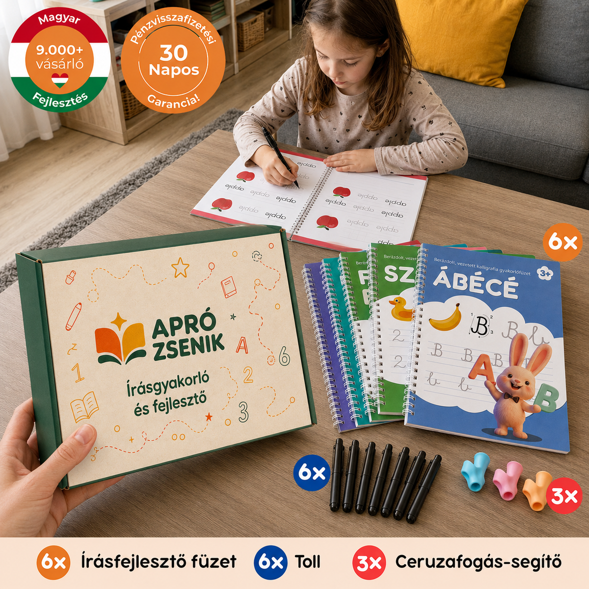 Apró Zsenik - Újrahasználható Írás- és Tanulókészlet Gyerekeknek