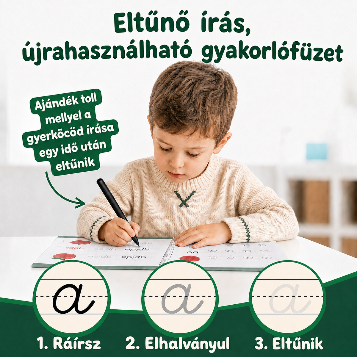 Apró Zsenik - Újrahasználható Írás- és Tanulókészlet Gyerekeknek