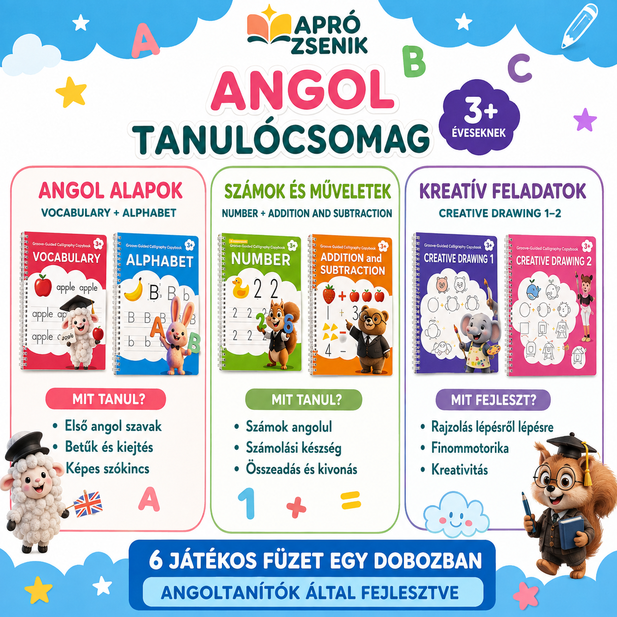 Apró Zsenik - Angol Tanulócsomag Gyerekeknek